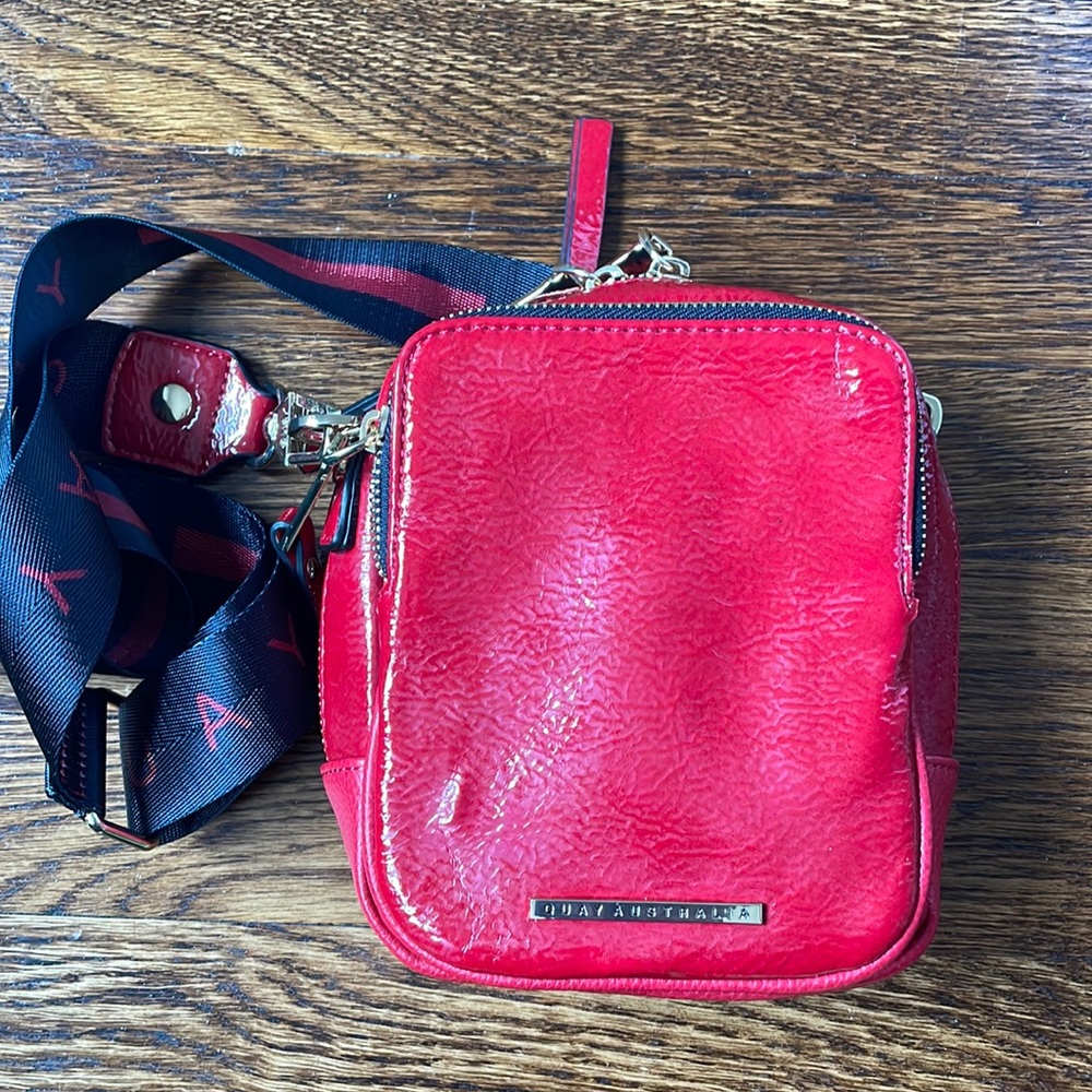 Patent leather crossbody bag